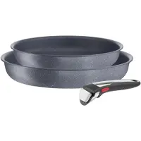Tefal Ingenio Natural On 24 & 28 Cm Frying Pans Set Argenté