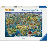Ravensburger World Map 5000p (12001738) Puzzle Multicolore Enfants