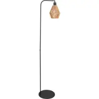 Steinhauer Lampe de pied Ropex avec capuche en rotin