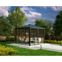 GartenHaus GmbH Gazebo tonnelle fermée 8.6m² gris anthracite - Palram - 704744 - ledro 3000