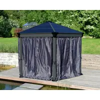 Palram - Canopia Palram - Rideaux en polyester Canopia pour pavillon Roma et Monaco Gris