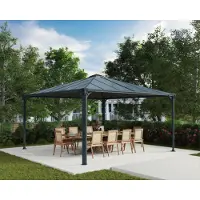 Palram - Canopia Gazébo tonnelle 18.4m² gris anthracite - - 704044 - palermo 4300