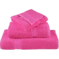 vidaXL Serviettes de sauna de qualité supérieure SOLUND 4 pcs rose