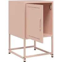 vidaXL Table de chevet rose 36x39x60,5 cm acier