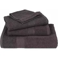 vidaXL Essuie-mains 4 pcs anthracite 50x100 cm 360 g/m² 100% coton