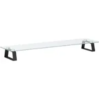 vidaXL Support d'écran noir 100x20x8 cm verre trempé et métal
