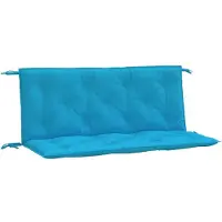 vidaXL Coussins de banc de jardin lot de 2 bleu clair tissu Oxford