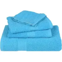 vidaXL Essuie-mains 2 pcs turquoise 50x100 cm 360 g/m² 100% coton