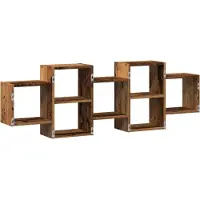 vidaXL Étagère murale vieux bois 129x18x42 cm bois d'ingénierie