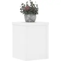 vidaXL Supports pour plantes 2 pcs blanc 15x15x20 cm bois d'ingénierie