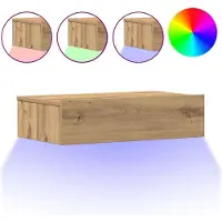 vidaXL Table de chevet chêne artisanal 60x35 cm bois d’ingénierie