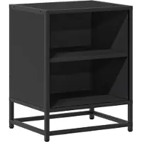 vidaXL Tables de chevet 2 pcs noir 40x31x50 cm bois d'ingénierie métal
