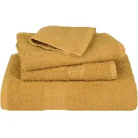 vidaXL Serviettes de sauna 4 pcs doré 80x200 cm 360 g/m² 100% coton
