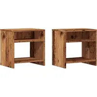 vidaXL Tables de chevet 2 pcs vieux bois 40x30x40 cm bois d'ingénierie