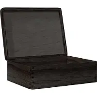 vidaXL Boîte en bois avec couvercle noir 40x30x13cm bois de pin massif