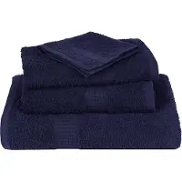 vidaXL Essuie-mains 2 pcs bleu marine 50x100 cm 360 g/m² 100% coton