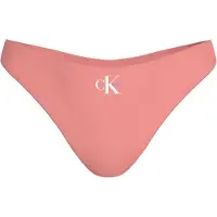 Calvin Klein Swimwear Bas de bikini 'CK Monogram' corail / blanc