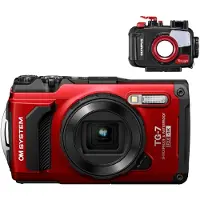 OM SYSTEM Kit de plongée Tough TG-7 rouge