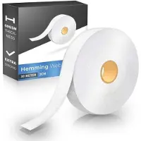 OEM Bande de ourlet thermocollante pour vêtements, pantalons et rideaux - 30 mètres - 20 mm - Blanc