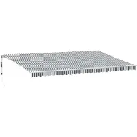 vidaXL Store automatique avec LED Anthracite & Blanc 600x300 cm