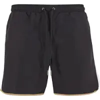 Urban Classics Shorts de bain beige foncé / noir / blanc