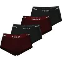 Pieces Culotte aubergine / noir / blanc