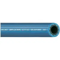 Teguma Tuyau à oxygène SALDAFORM/BLEU, diamètre intérieur 8 mm, épaisseur de paroi 3,5 mm, rainuré, diamètre extérieur 15,0 mm, longueur 50 m