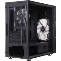 ITek Boitier Mini Tour Micro ATX Vortex RGB avec panneau vitré (Noir) (ITX, mATX), Boîtier PC, Noir