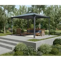 Palram - Canopia Gazébo tonnelle 10.6m² gris anthracite - - 705231 - martinique 3600