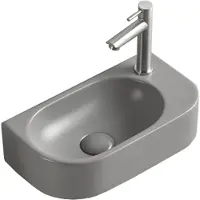 Mexen Viera lavabo pour plan de travail à gauche 40 x 21 cm, gris clair mat (21274061L)