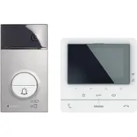 Bticino Kit vidéo Flex ONE avec poste de porte LINEA 3000 (1 ou 2 boutons d'appel) + CLASSE 100 X16E, 1 pièce.