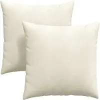 vidaXL Coussins de canapé 2 pcs Crème 80 x 80 cm
