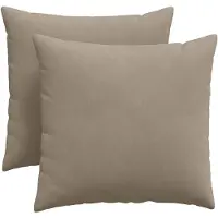 vidaXL Coussins de canapé 2 pcs Taupe 45 x 45 cm tissu