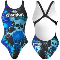 Turbo Triathlon Calaveras Swimsuit Bleu XL Femme