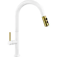 Mexen Mitigeur d'évier Ava, blanc/or (672800-25)