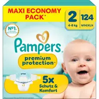 Pampers Premium Protection (Taille 2, Pack semi-mensuel, 124 pcs)