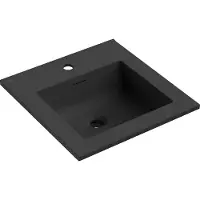 Mexen Otis lavabo à encastrer 46 x 46,5 cm, noir mat - 25184571