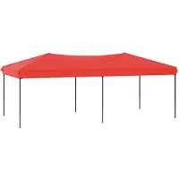Syfax Tente de réception pliable Rouge 3x6 m