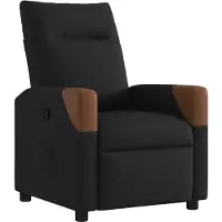 vidaXL Fauteuil relax noir tissu