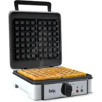 GADGY Gaufrier pour 2 gaufres de Bruxelles - Revêtement antiadhésif - Température réglable - Voyant lumineux - 1400W