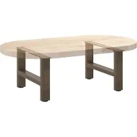 vidaXL Pieds de table basse en acier naturel 2 pcs. 50x(30-31) cm acier