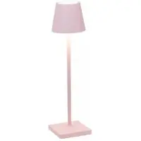 Zafferano Lampe De Table Led Poldina Pro Micro Pink, Rechargeable Et Dimmable Avec Une Autonomie Allant Jusqu'À 12 Heures