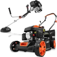FUXTEC Ensemble de jardin comprenant la tondeuse à gazon à essence FX-RM4180 et le coupe-herbe FX-MS125