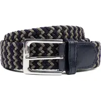 Suitable Ceinture Tissée Marine Taupe