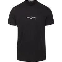 Fred perry pour homme. M4580 T-shirt avec logo noir (XL), Casuel, Coton, Manche courte