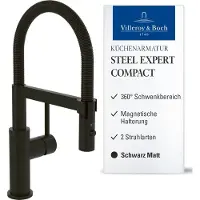 Villeroy & Boch Robinet de cuisine Steel Expert Compact, en acier inoxydable