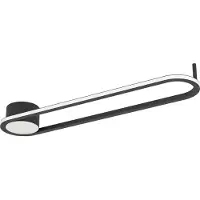 Eglo Plafonnier ovale Collecorvino LED, plafonnier pour salon, lampe de plafond en métal noir, lampe de salon blanc chaud-blanc froid, 50 cm