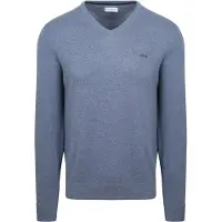 Mcgregor Pull Laine Merinos Col-V Vintage Bleu taille M