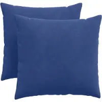 vidaXL Coussins de canapé 2 pcs Bleu police 50 x 50 cm