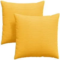 vidaXL Coussins de canapé 2 pcs Jaune clair 80 x 80 cm